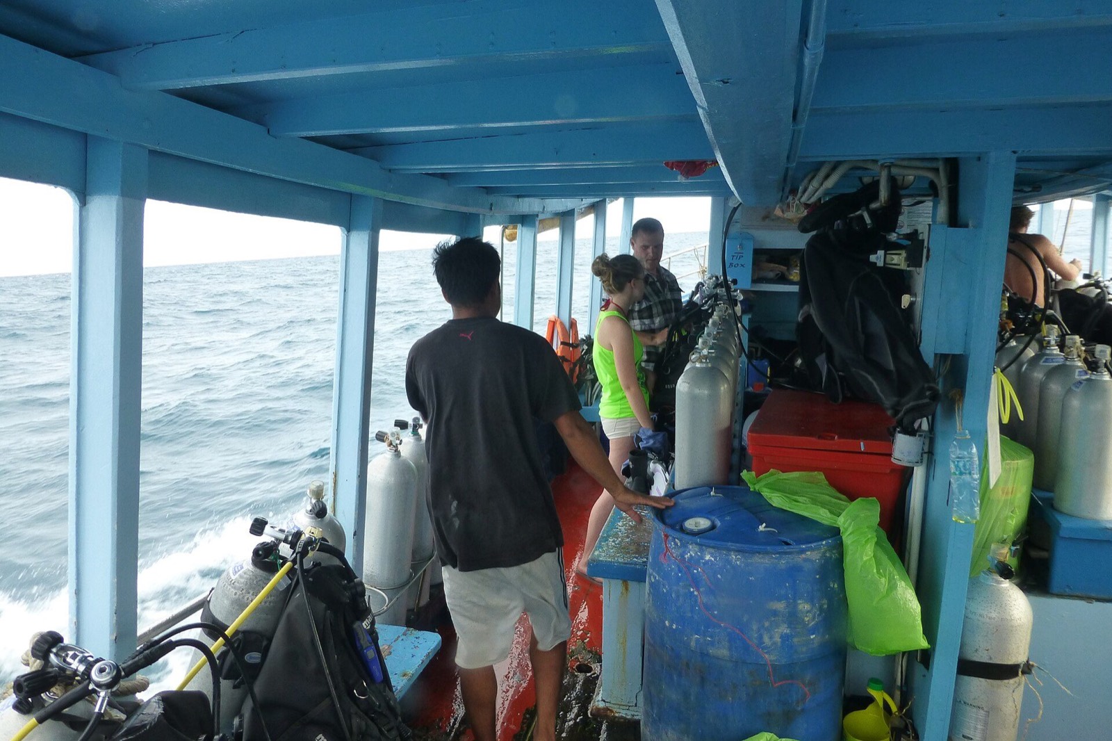 Scuba divers underwater near Koh Tao